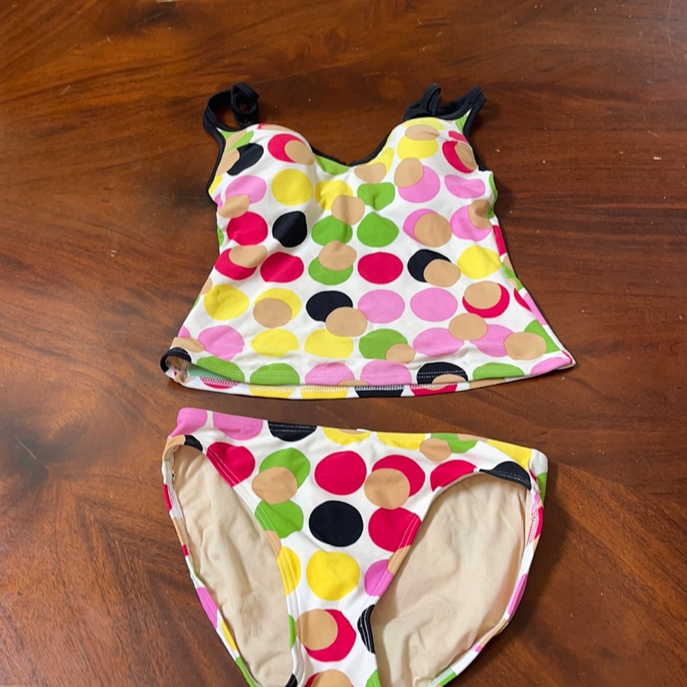 Polka Dot Bikini  small petite built padding bra